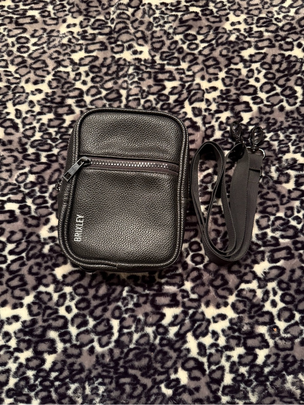 Brixley Black Leather Crossbody Bag
